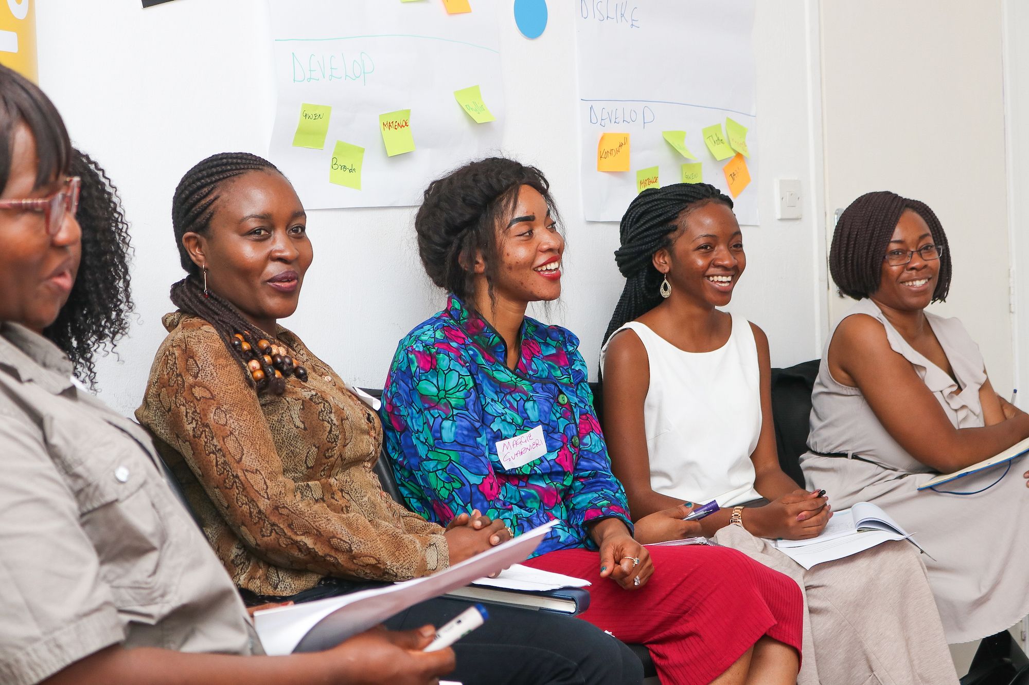 Waitress team training session in Zambia